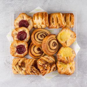 Freshly baked Danish pastries for next day office delivery