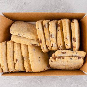 Large box of Belgian chocolate shortbreads perfect for executive catering