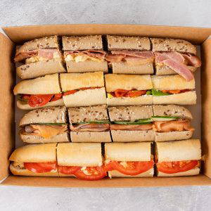 Large breakfast baguette selection for next day office lunch delivery