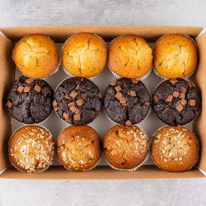 Muffin assortment sealed and delivered next day directly to your office