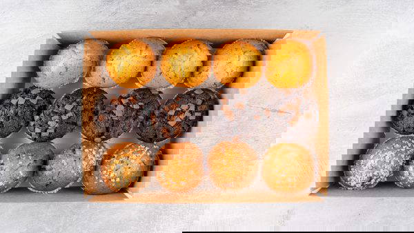 Muffin assortment sealed and delivered next day directly to your office