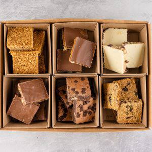 traybake of cookies and brownies are a perfect treat for office catering